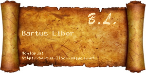 Bartus Libor névjegykártya